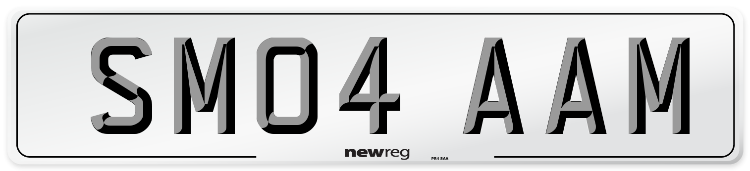 SM04 AAM Number Plate from New Reg